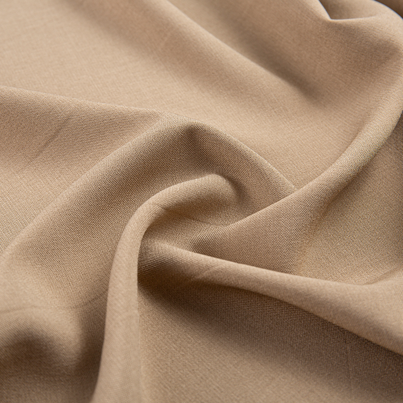 DS675 221GSM Acetatimitat Lelis 2/2 Hellbrauner Twill-Polyesterstoff für Business-Freizeitkleidung und Hosen