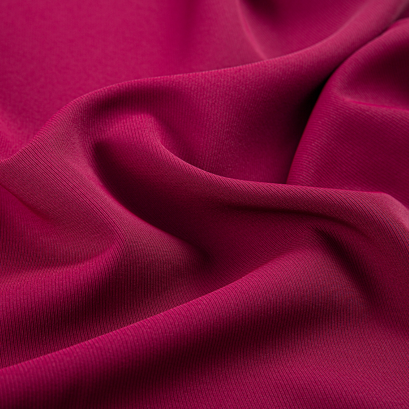 DS382 rot 272GSM Mattmatter Filament-Twill-Stoff, vierseitig dehnbarer Polyester, hautfreundlicher Fall, knitterfrei und verschleißfest