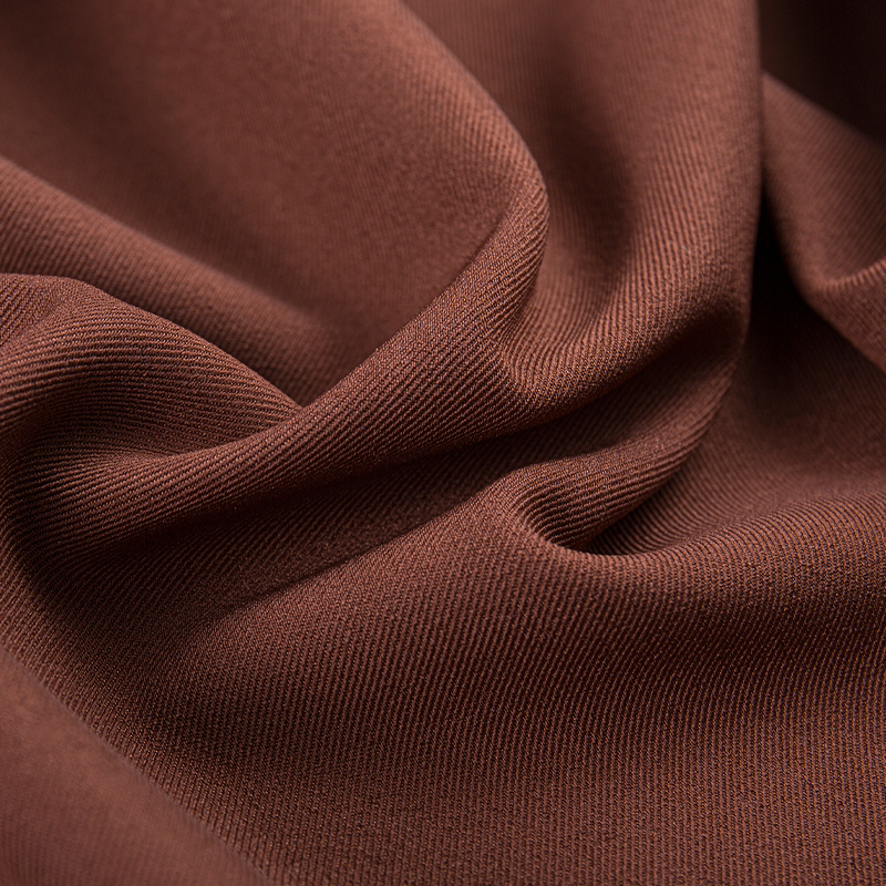 HY253 Braun Reiner britischer Twill-Vier-Wege-Stretch-Spandex-Mischstoff