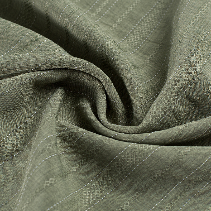 HY557-Rayon 136GSM 99 % P 1 % Rayon-Diamant-Lyocell-Stoff mit wechselnden Dicken und Streifen